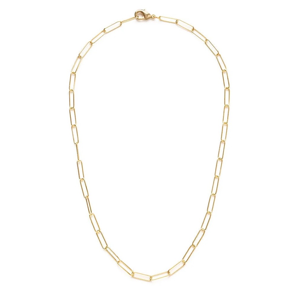 14k Gold Dipped Paperclip Chain Necklace - Eco-friendly